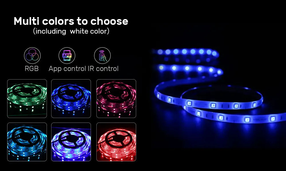 LED Strip Lights RGB 3535 ,5V 1M-30M,16 million colors, RGB , Led Strip Lighting Music Sync, Color Changing for Party Home