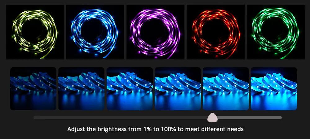 LED Strip Lights RGB 3535 ,5V 1M-30M,16 million colors, RGB , Led Strip Lighting Music Sync, Color Changing for Party Home