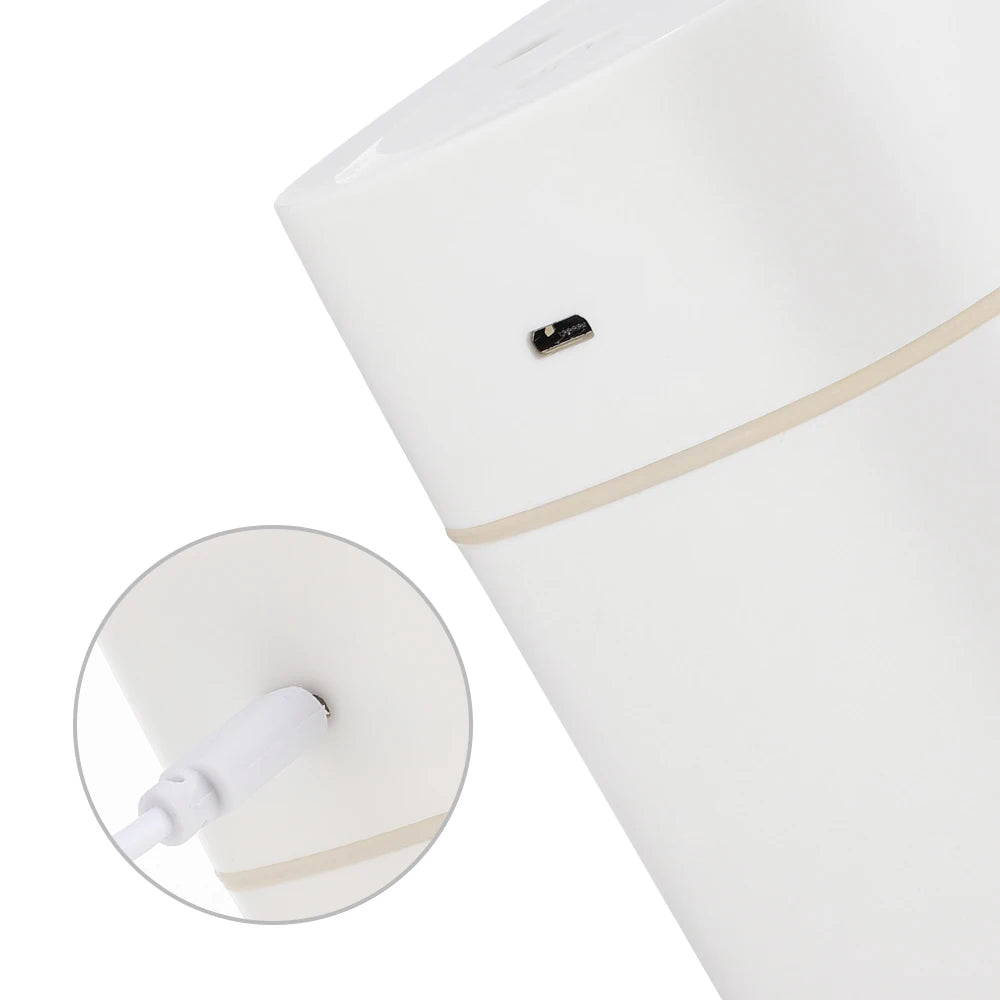 600ML Air Humidifier Double Spray Port Essential Oil Aromatherapy Diffuser Mute Atomizer Colorful Lights For Home Office Car