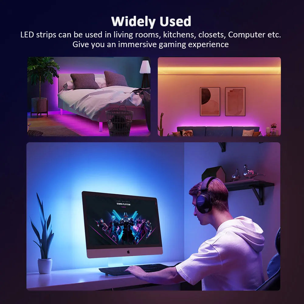 LED Strip Lights RGB 3535 ,5V 1M-30M,16 million colors, RGB , Led Strip Lighting Music Sync, Color Changing for Party Home