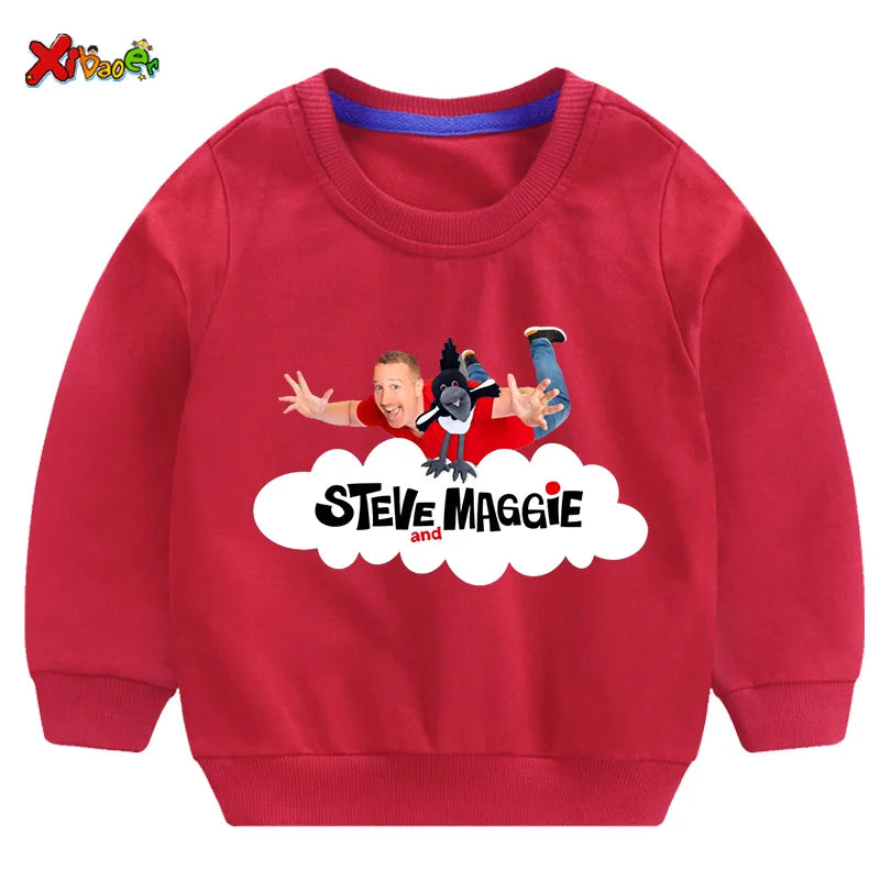 Kids Sweatshirts Steve Maggie Ouctifs Boys Hoodies Sweatshirt Clothing Boy Girl Casual T Shirt Children Pullover Clothes Fashion
