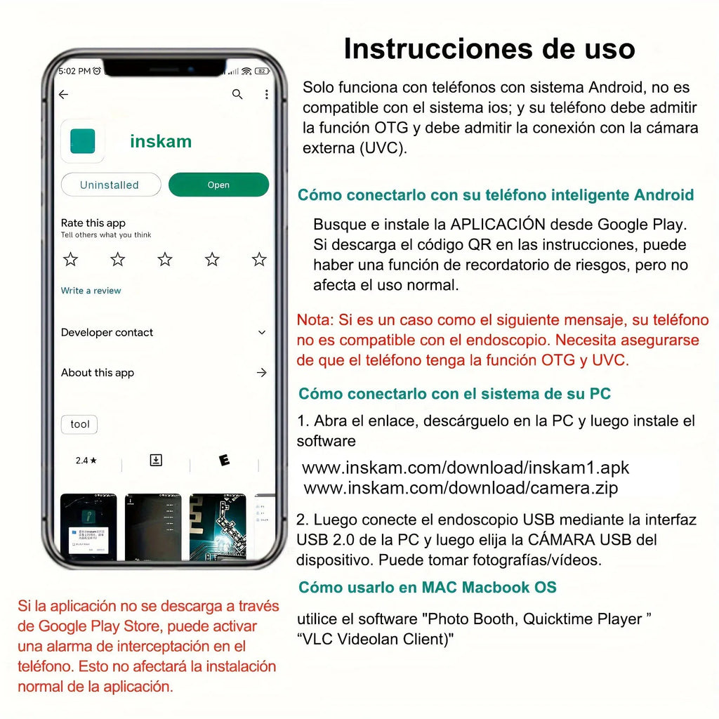 7MM Android Endoscope Camera 3 IN1 Micro USB Type C Borescope Mini Camera Waterproof LED Car Inspection For HUAWEI XIAOMI PC