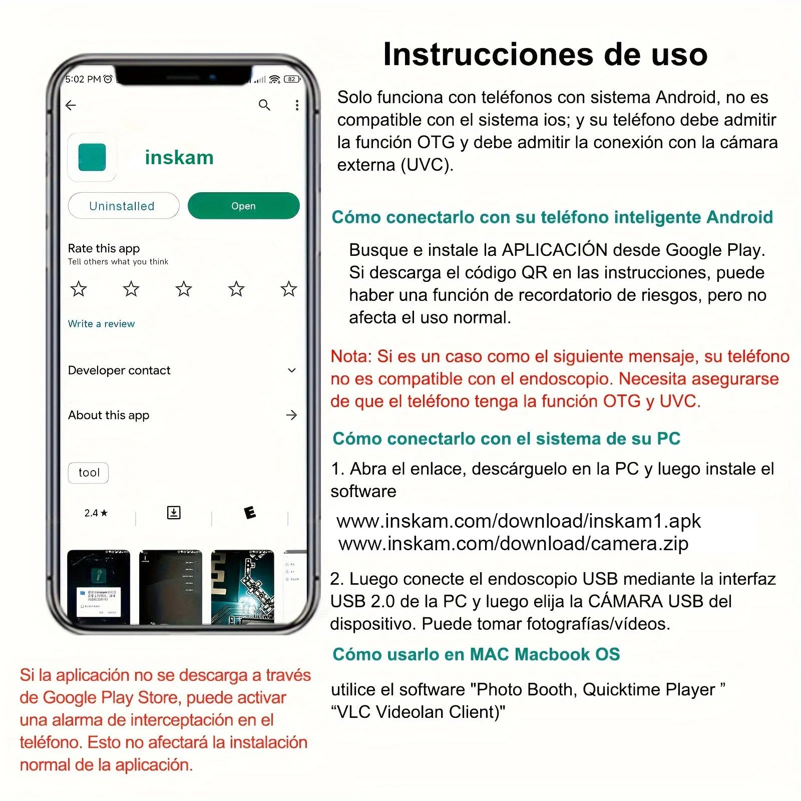 7MM Android Endoscope Camera 3 IN1 Micro USB Type C Borescope Mini Camera Waterproof LED Car Inspection For HUAWEI XIAOMI PC