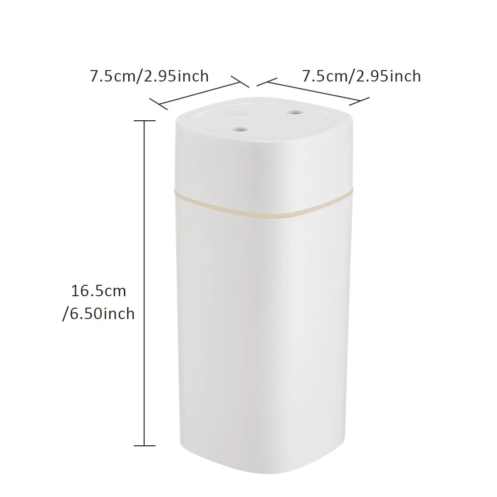 600ML Air Humidifier Double Spray Port Essential Oil Aromatherapy Diffuser Mute Atomizer Colorful Lights For Home Office Car