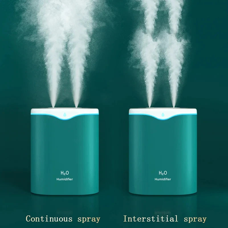 Large Capacity Dual Spray Humidifier Usb Home Bedroom 2L Silent Water Replenisher Air Purifier Wireless Water Diffuser Office