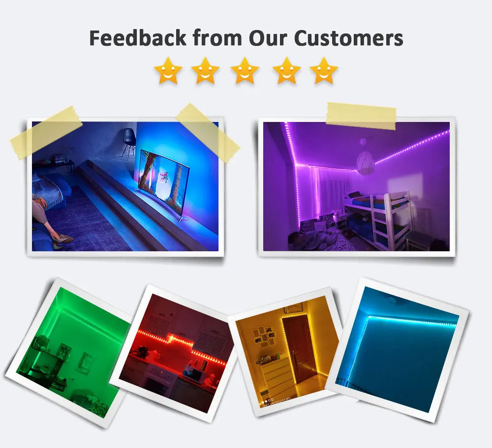 LED Strip Lights RGB 3535 ,5V 1M-30M,16 million colors, RGB , Led Strip Lighting Music Sync, Color Changing for Party Home