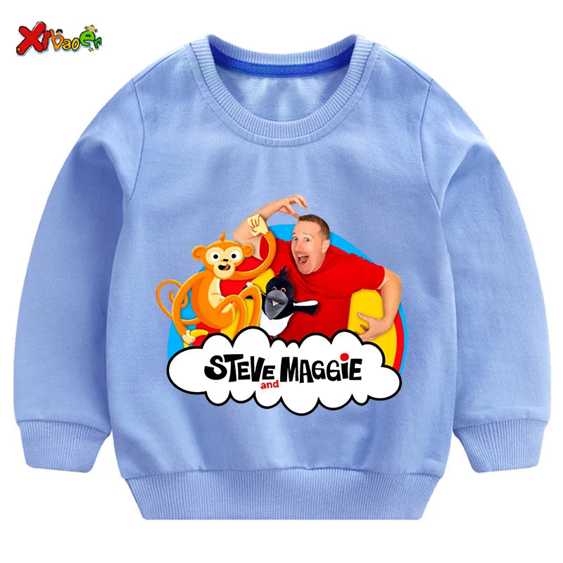 Kids Sweatshirts Steve Maggie Ouctifs Boys Hoodies Sweatshirt Clothing Boy Girl Casual T Shirt Children Pullover Clothes Fashion