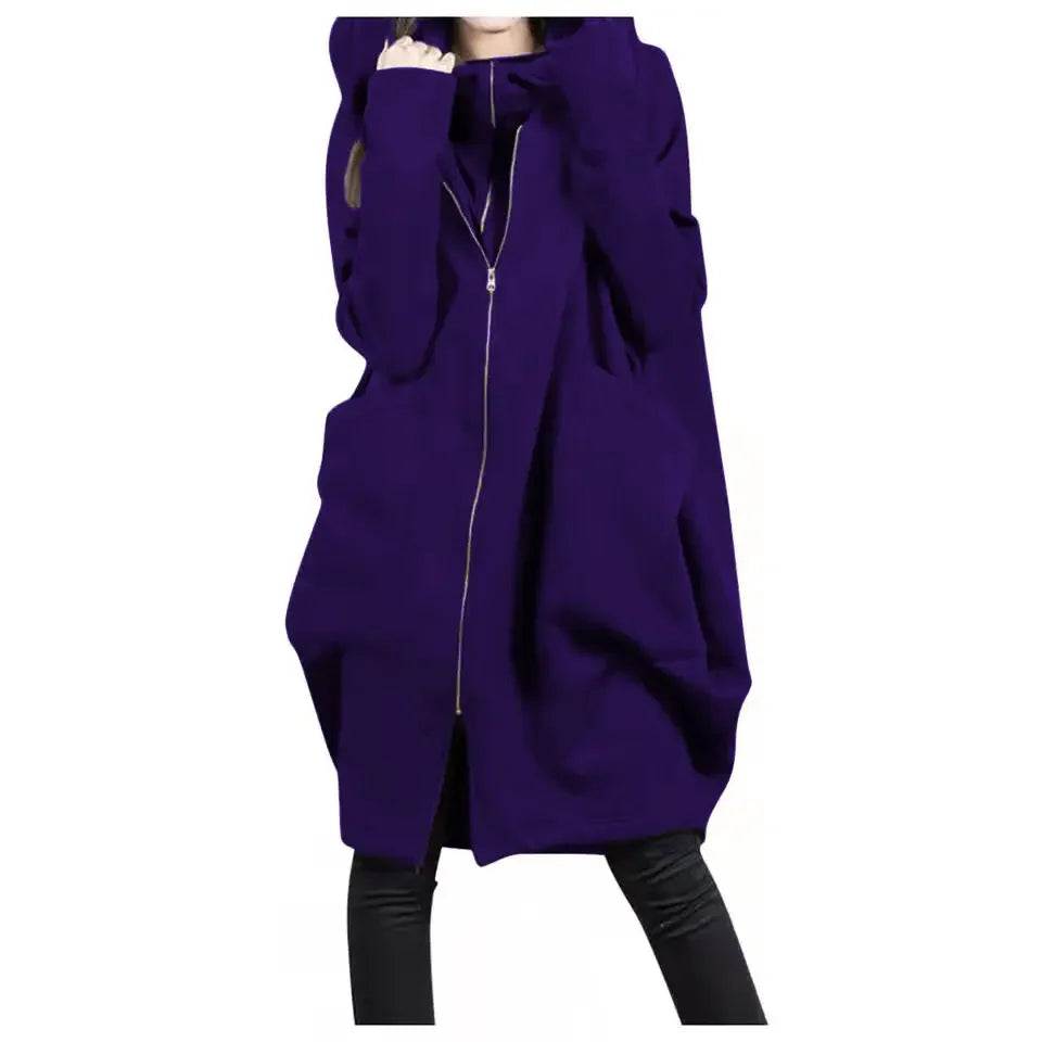 Hoodies Baggy Hooded Sweatshirt for Women Full Zip Up Woman Tops With Zipper New In Loose Harajuku Fashion Outerwears M E Basic