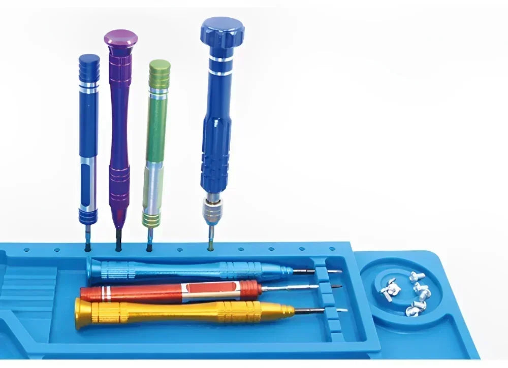 Magnetic Mat Silicone Repair Mat Circuit Board Soldering Pad Heat Resistant 932°F Anti-Static for ESD Iron Phone Repair